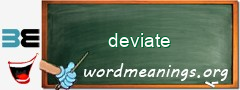 WordMeaning blackboard for deviate
